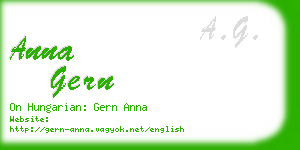 anna gern business card